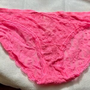 Victoria's Secret Neon Pink Lace Panties
